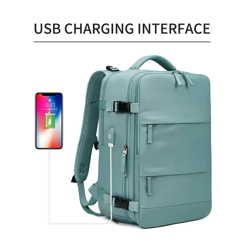 Women's Laptop Backpack with USB Charging - 15.6 Inch