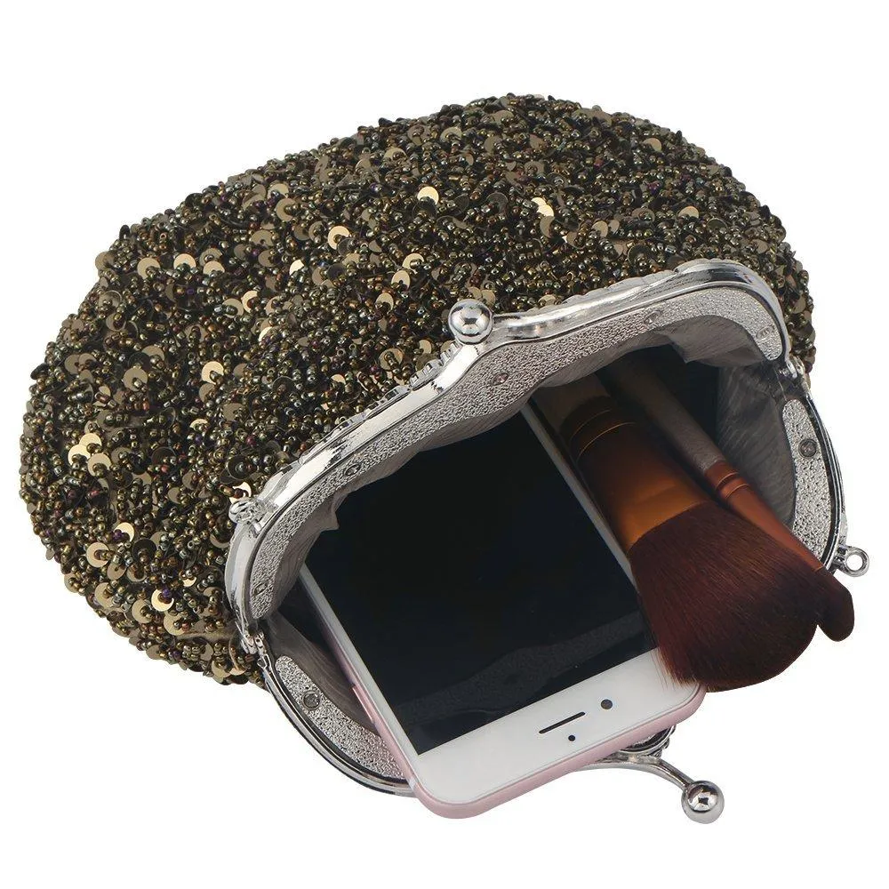 Women's Sequin Clutch Evening Bags Flapper Purse|JaosWish