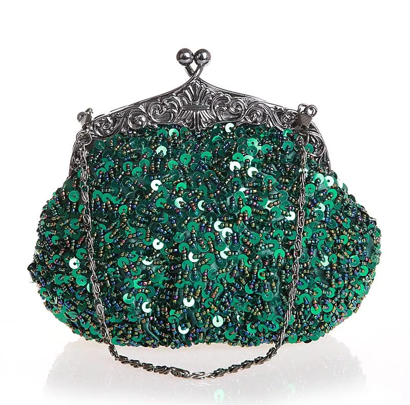 Women's Sequin Clutch Evening Bags Flapper Purse|JaosWish