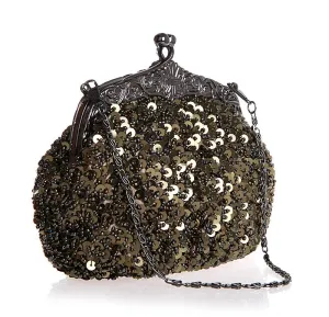 Women's Sequin Clutch Evening Bags Flapper Purse|JaosWish