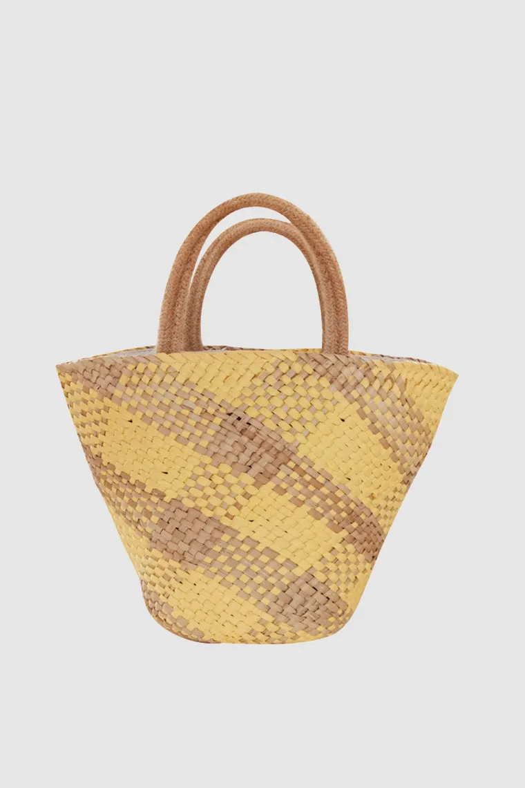 Women's Summer Dillards Straw Braided Basket Handbag Open-top Weave Tote Basket Bag Hairball Embellished