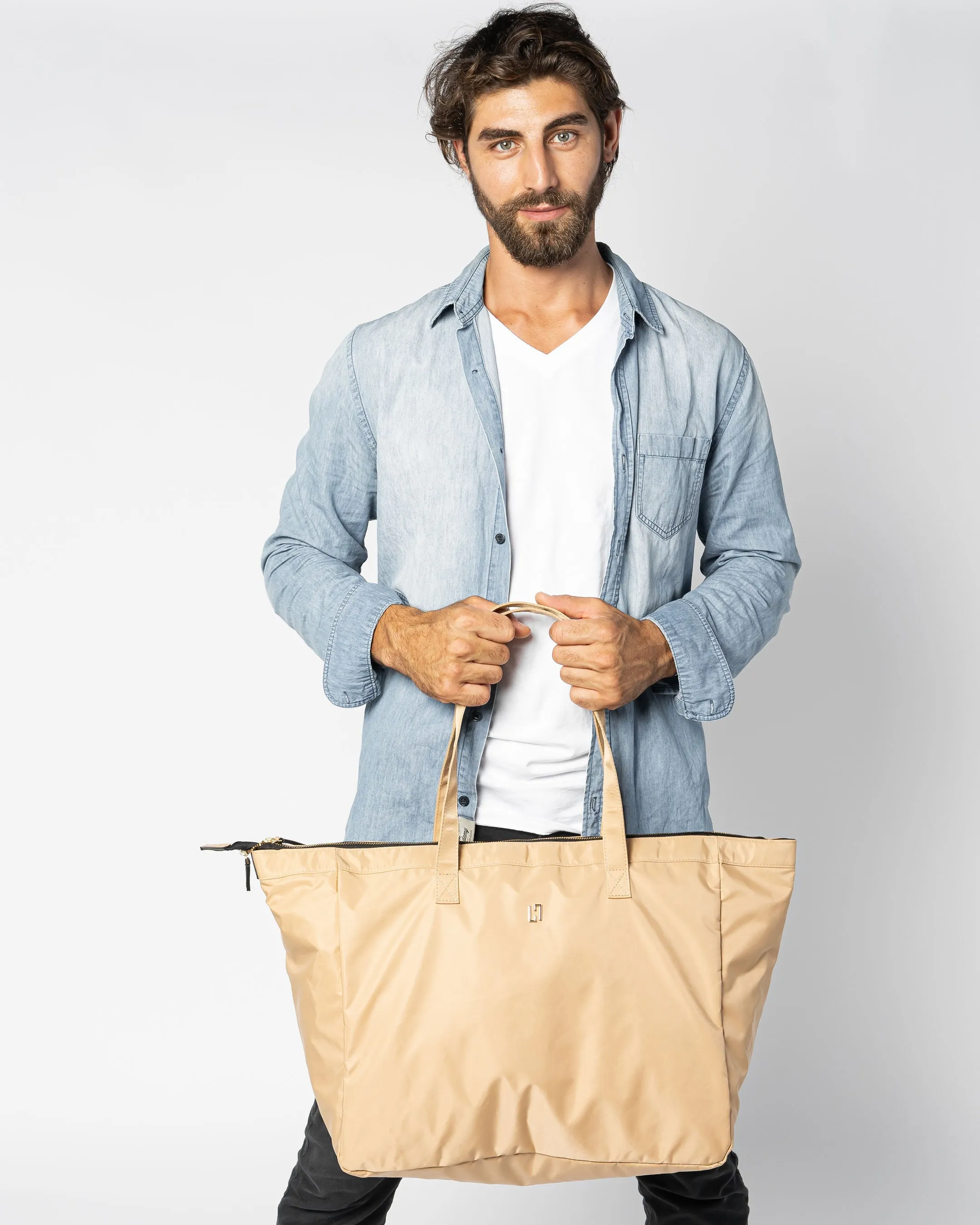 Woollahra Reversible Gym Bag - Black/Sand