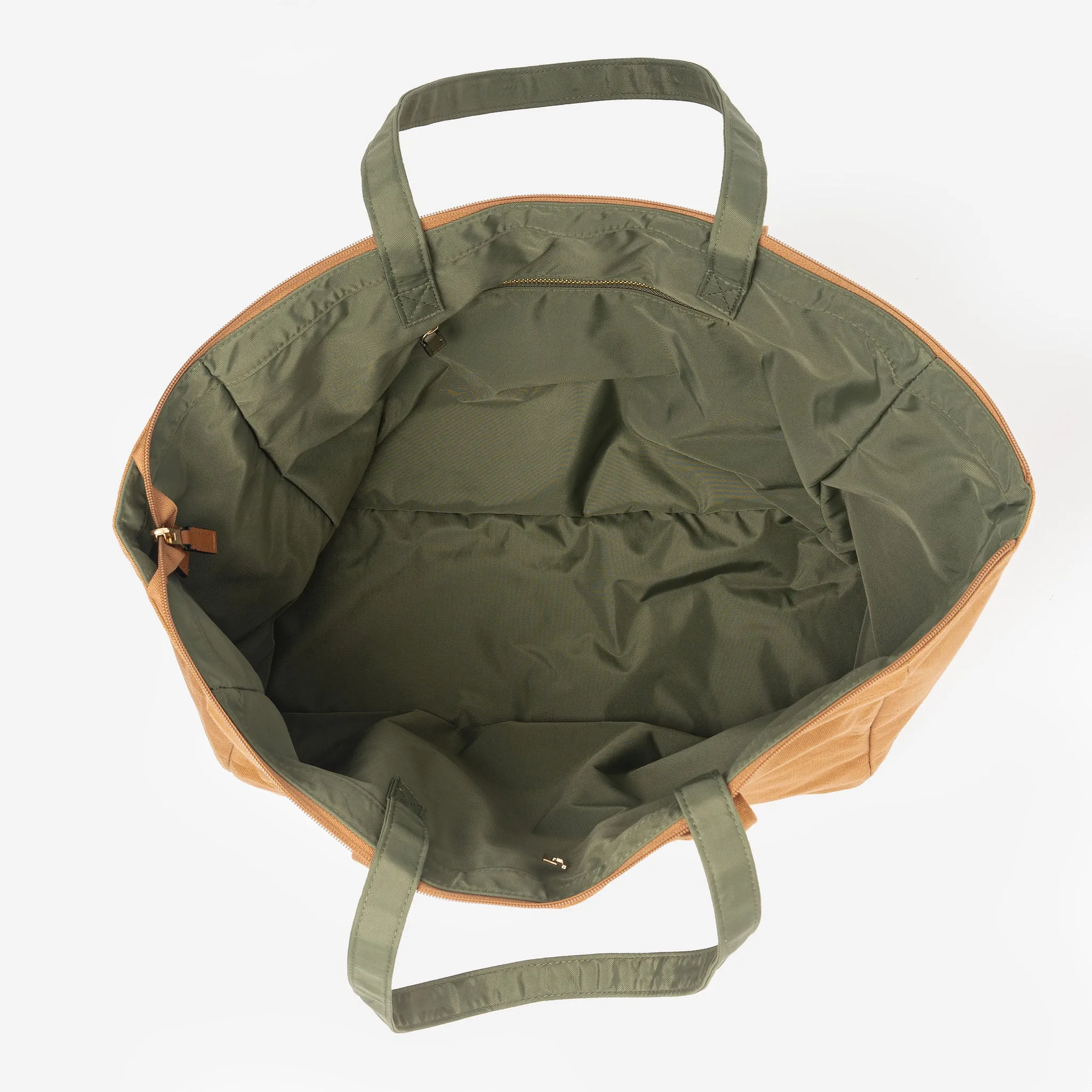 Woollahra Reversible Gym Bag - Khaki/Tan
