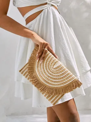 Woven Teen Vector Clutch Bag