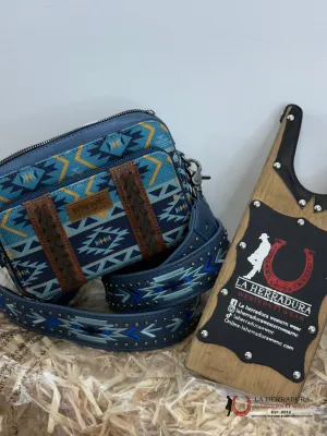 WRANGLER BLUE AZTEC CROSSBODY