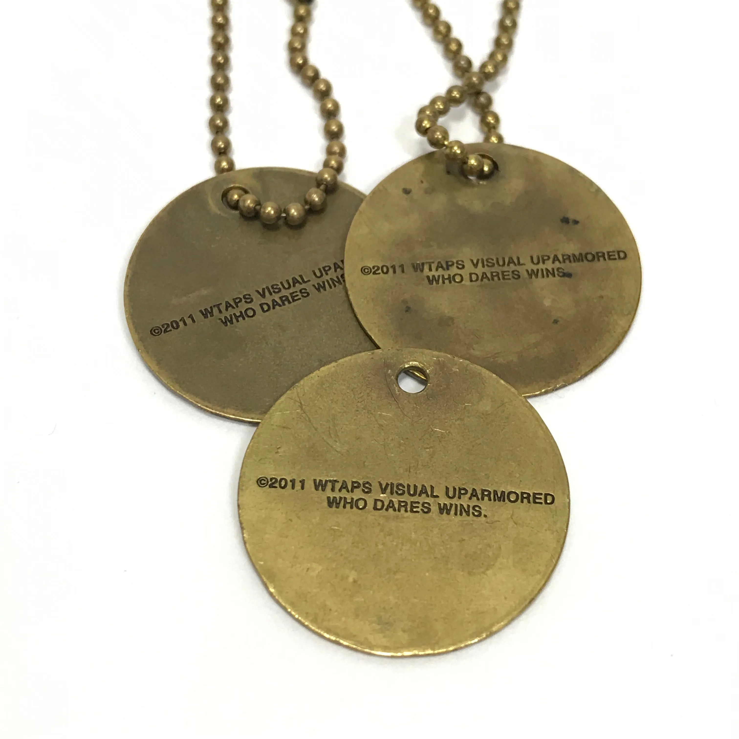 WTAPS WHO DARES WINS BRASS KEYCHAIN SET
