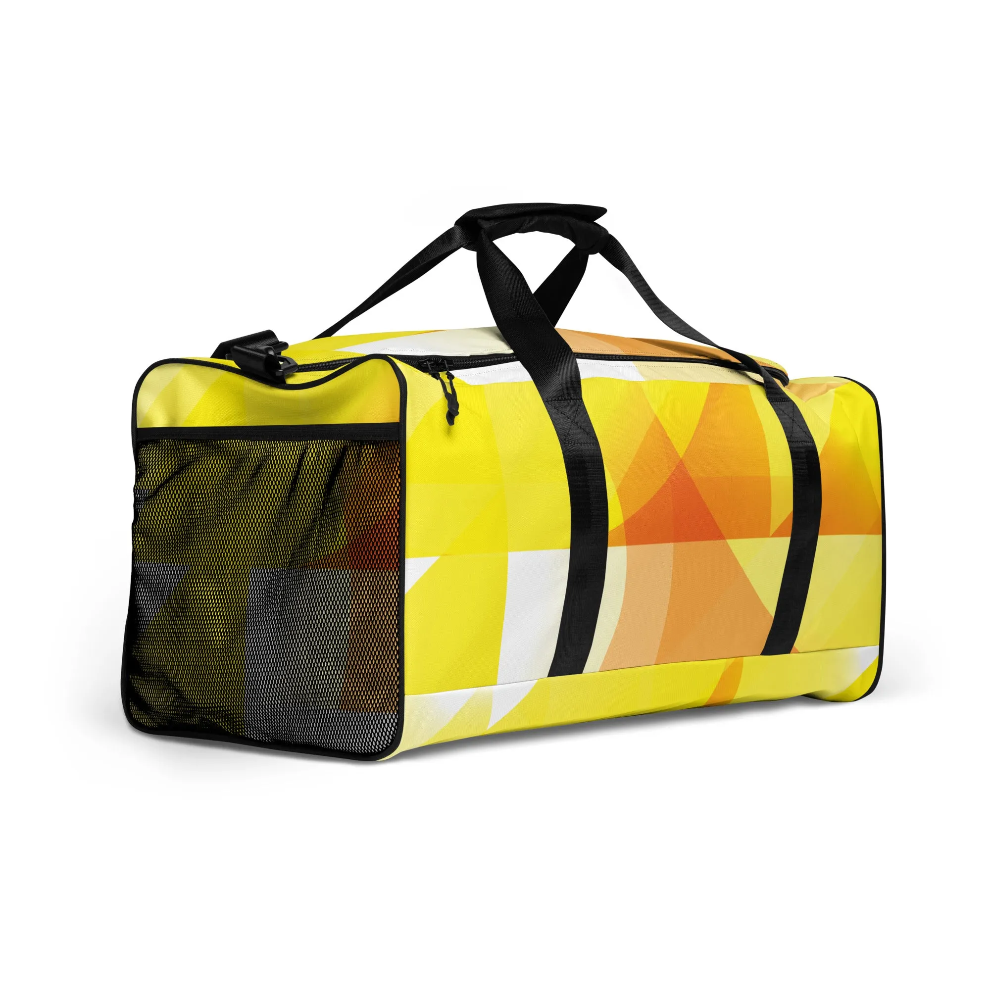 Yellow Abstract - Sustainably Made Duffle Bag