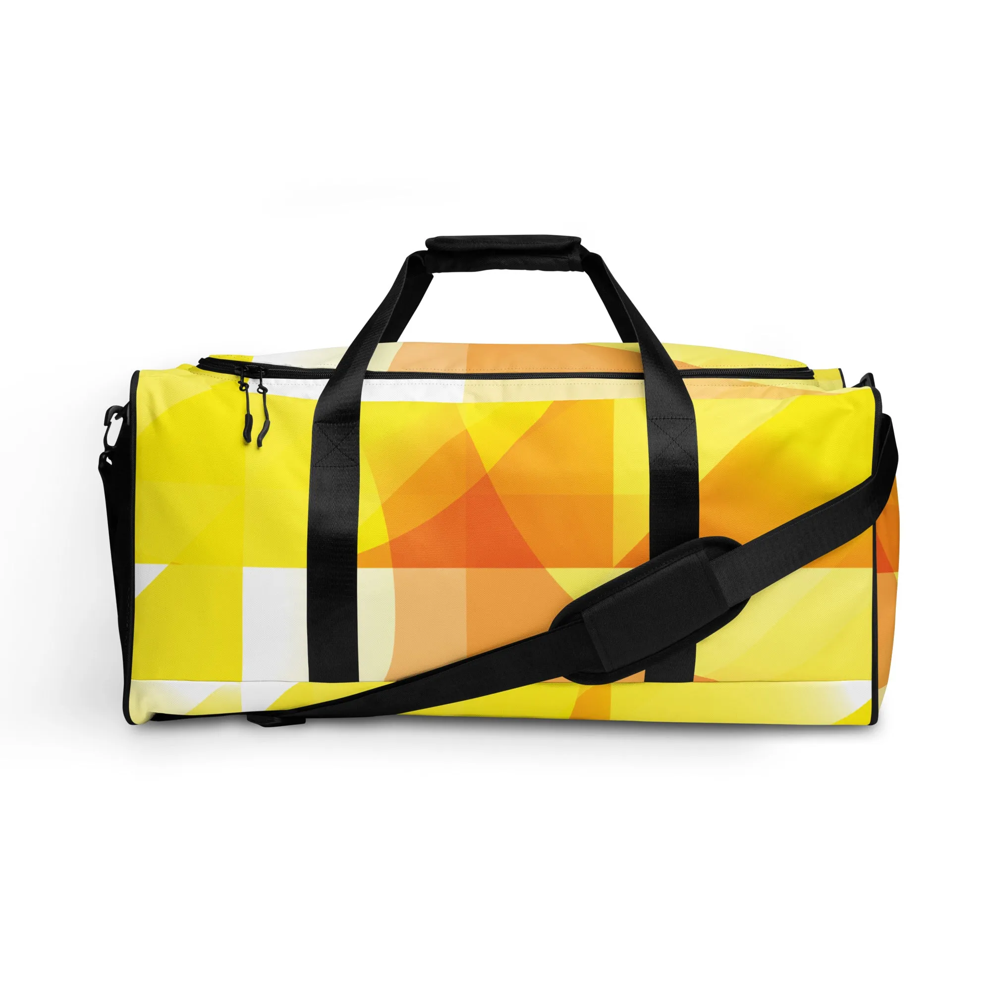 Yellow Abstract - Sustainably Made Duffle Bag