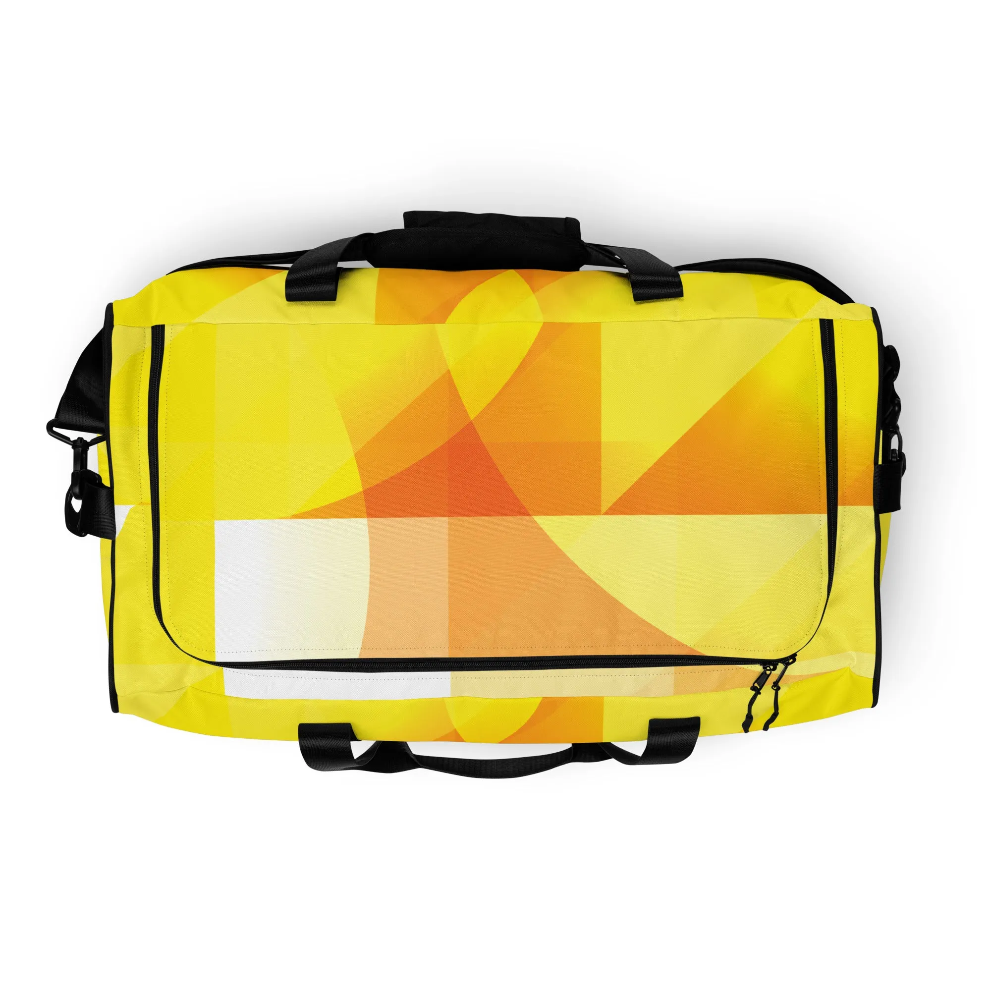 Yellow Abstract - Sustainably Made Duffle Bag