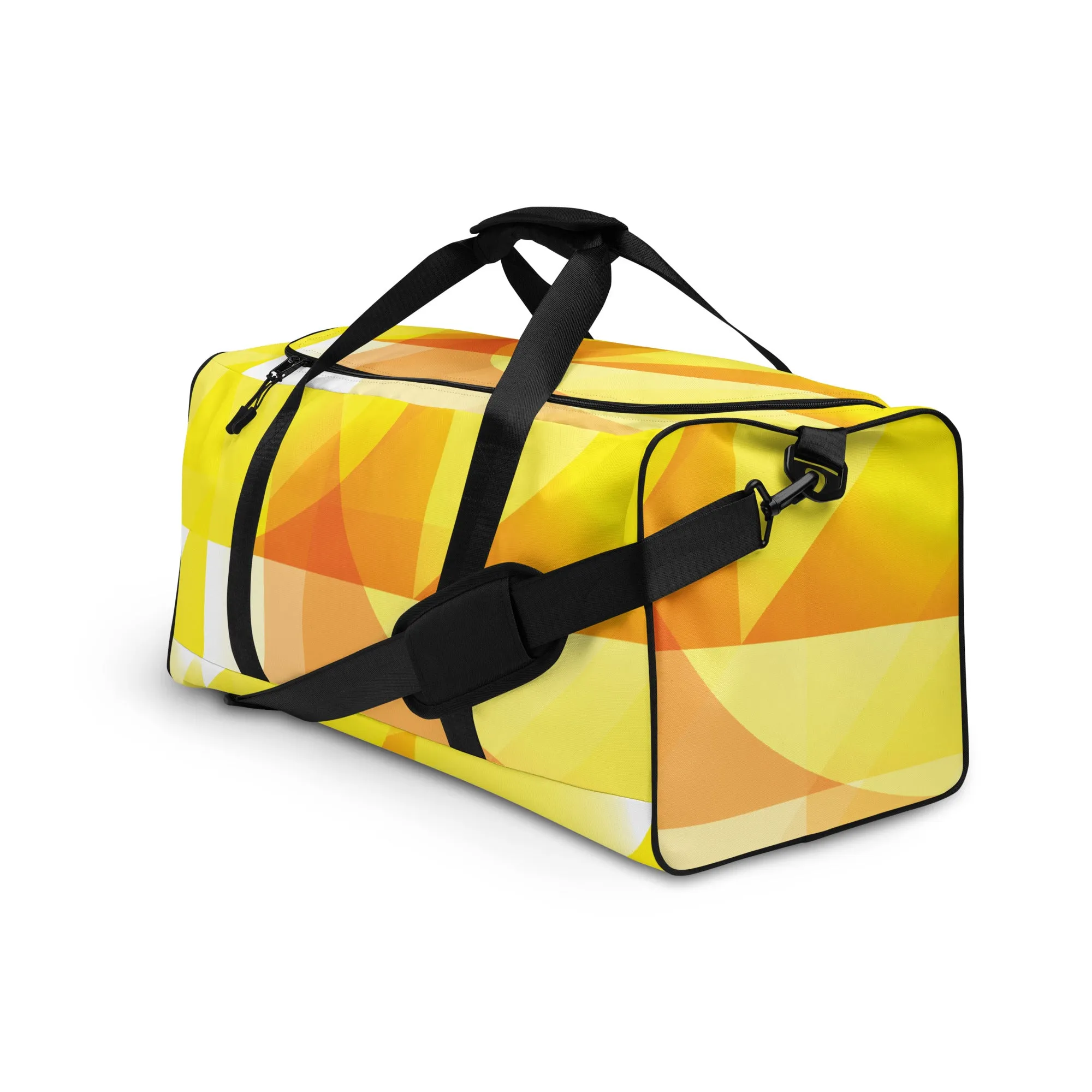 Yellow Abstract - Sustainably Made Duffle Bag