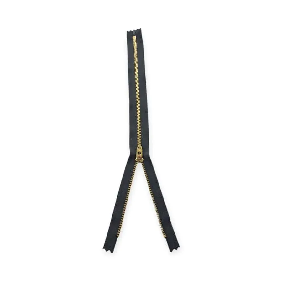 YKK Metal Gold C/END Zip Black