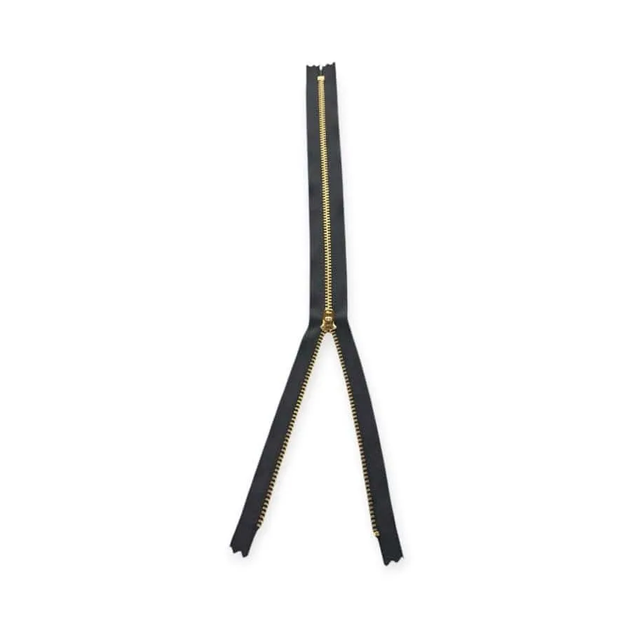 YKK Metal Gold C/END Zip Black