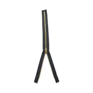 YKK Metal Gold C/END Zip Black
