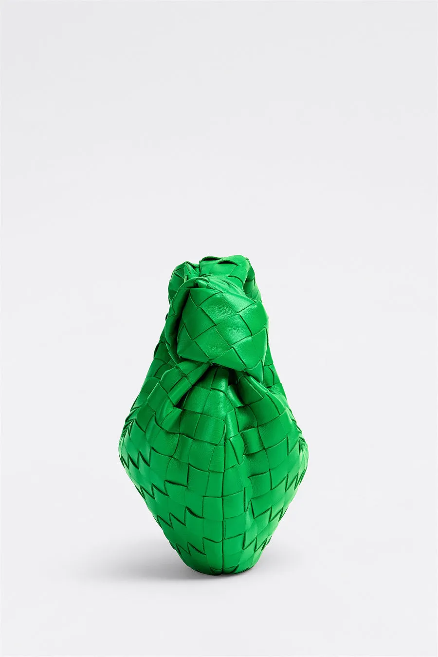 Zariah Weave Knot Clutch Bag - Green