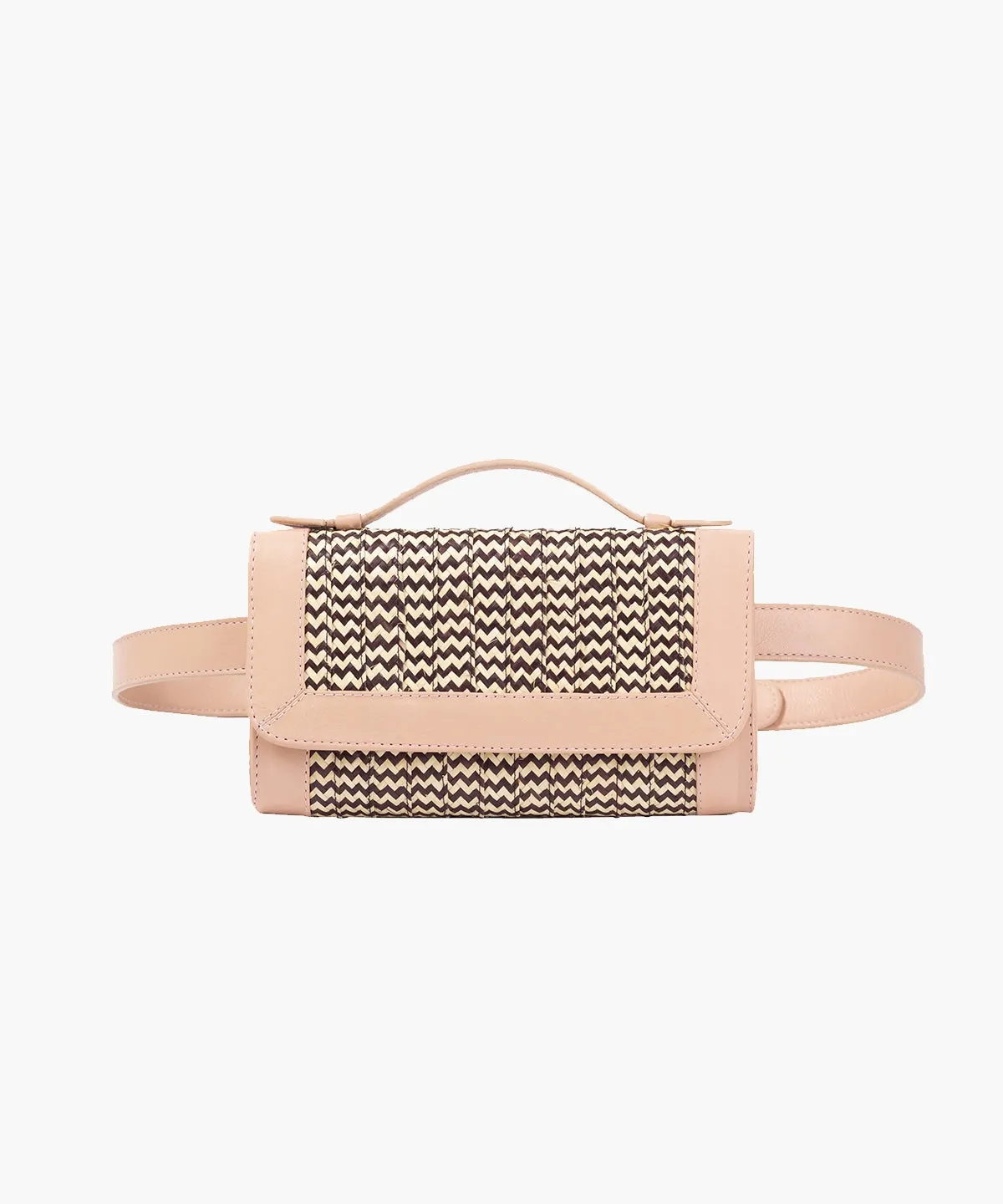 Zenú Belt Bag in Raffia and Leather