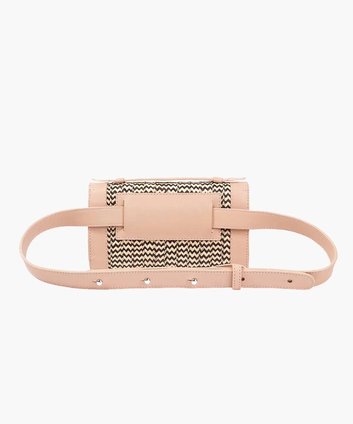 Zenú Belt Bag in Raffia and Leather