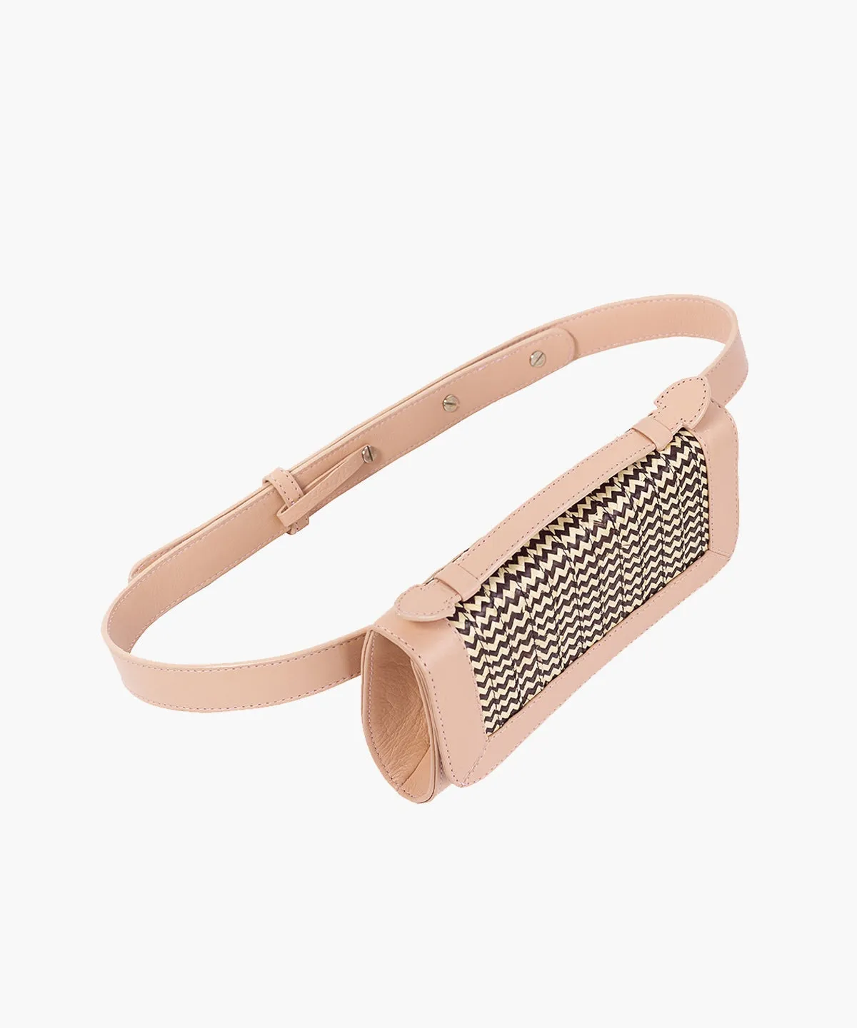 Zenú Belt Bag in Raffia and Leather